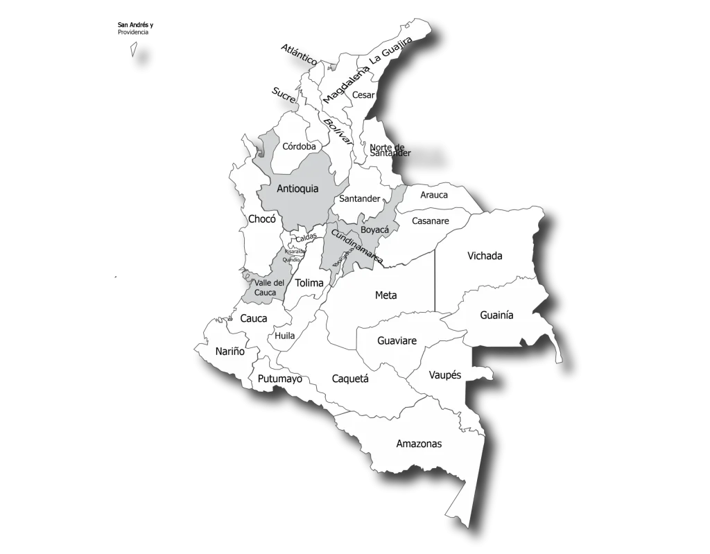 Mapa Colombia, oso andino, Diseño Objetos Poéticos